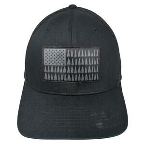 Tree Flag Fitted Mesh Back Trucker Hat Black XL Outdoor Columbia